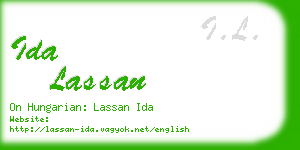 ida lassan business card